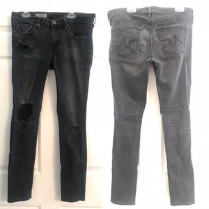 Distressed Black Jeans